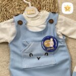 3 تکه نوزادی پسرانه کلاه + بلوز + بیلر برند SHAHIN 2 - نی نی استار