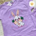 تیشرت شلوارک دخترانه برند DENIZ خرگوش و هویج مناسب 2 تا 6 سال 2 - نی نی استار