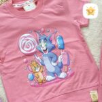 تیشرت شلوارک دخترانه برند DENIZ موش و گربه مناسب 2 تا 6 سال - نی نی استار