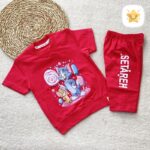 تیشرت شلوارک دخترانه برند DENIZ موش و گربه مناسب 2 تا 6 سال سرخابی - نی نی استار