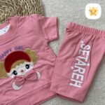 تیشرت شلوارک دخترانه پنبه HAPPY GIRL مناسب 1 الی 2 سال 2 - نی نی استار