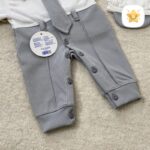 ست 2 تکه سرهمی نوزادی پسرانه کراوات دار SHAHIN 4 - نی نی استار