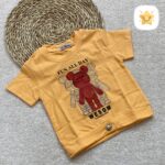 تیشرت دخترانه پنبه مدل خرس رباتی مناسب 1 تا 8 سال نارنجی - نی نی استار