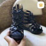 صندل دخترانه ساق دار مدل گلادیاتور سایز 25 2 - نی نی استار