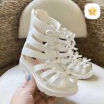 صندل دخترانه ساق دار مدل گلادیاتور سایز 25 4 - نی نی استار