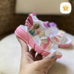 صندل دخترانه فانتزی مدل السا سایز 22 تا 35 (بنفش و صورتی) 2 - نی نی استار