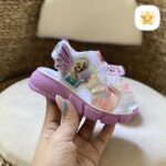 صندل دخترانه فانتزی مدل السا سایز 22 تا 35 (بنفش و صورتی) 5 - نی نی استار