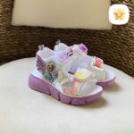 صندل دخترانه فانتزی مدل السا سایز 22 تا 35 (بنفش و صورتی) بنفش - نی نی استار