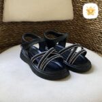 صندل دخترانه مجلسی بند دار مدل آتوسا سایز 26 تا 31 مشکی - نی نی استار