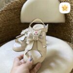 صندل دخترانه کرومی پاپیونی مدل آیسا سایز 26 تا 31 3 - نی نی استار