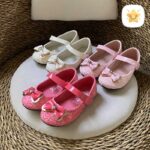 کفش دخترانه تخت وارداتی برند kenike سایز 25 تا 30 گیپور - نی نی استار