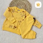 بلوز شلوار اسپرت بیسکوییتی (دختر و پسر) مدل گربه زرد - نی نی استار