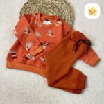 بلوز شلوار اسپرت (دختر و پسر) مدل گربه سگ نارنجی - نی نی استار