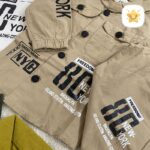 ست 3 تکه پیراهن و تیشرت و شلوار پسرانه کتان 2 - نی نی استار