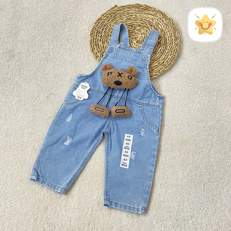 سرهمی جین نوزادی برند NINIMAX مدل خرس آویز - نی نی استار