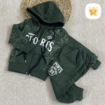 سویشرت و شلوار پسرانه داخل خز دار مدل sport سبز - نی نی استار
