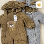 کاپشن سرهمی نوزادی گوش دار + پاپوش + داخل تمام خز 2 - نی نی استار