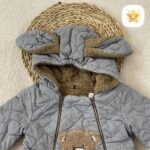 کاپشن سرهمی نوزادی گوش دار + پاپوش + داخل تمام خز 3 - نی نی استار