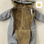 کاپشن سرهمی نوزادی گوش دار + پاپوش + داخل تمام خز 6 - نی نی استار