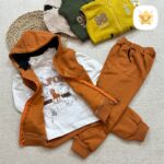 3 تکه هودی و بلوز و شلوار پسرانه داخل کرک مناسب 4 تا 8 سال 2 - نی نی استار