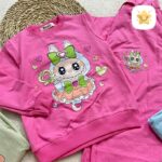 بلوز شلوار دخترانه بگ جنس پنبه عالی لبوبو برند DENIZ مناسب 4 تا 8 سال