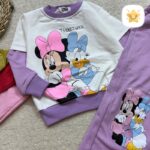 بلوز شلوار دخترانه داخل کرک برند DENIZ میکی موس جنس عالی مناسب 2 تا 6 سال بنفش - نی نی استار