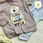 بلوز شلوار نوزادی مدل خرس عینکی کد 0323 23 .jpg - نی نی استار