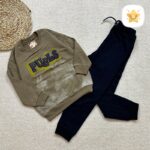 بلوز شلوار پسرانه دورس مدل PUBLS مناسب 1 تا 8 سال نسکافه ای - نی نی استار