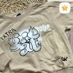 بلوز شلوار کتان پسرانه کیفیت عالی مدل حروف مناسب 2 تا 10 سال کرم - نی نی استار