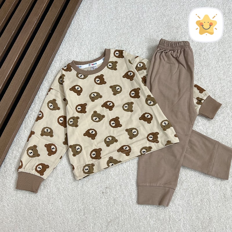بلوز شلوار جنس پنبه خرسی (دختر و پسر) مناسب 1 تا 8 سال - نی نی استار