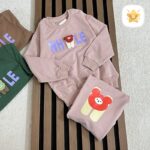 بلوز شلوار دخترانه پنبه جنس عالی مدل WHLE مناسب 2 تا 10 سال کالباسی - نی نی استار