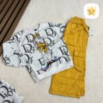 بلوز شلوار دخترانه کتان بگ مدل باگز بانی مناسب 4 تا 8 سال 4 - نی نی استار