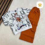 بلوز شلوار دخترانه کتان بگ مدل باگز بانی مناسب 4 تا 8 سال 5 - نی نی استار