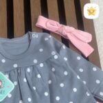 ست 3 تکه هدبند + بلوز و شلوار نوزادی دخترانه جنس پنبه برند HONEY 2