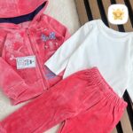 ست 3تکه نوزادی دخترانه سویشرت + شلوار + بادی مخمل درجه یک و لطیف 2 - نی نی استار